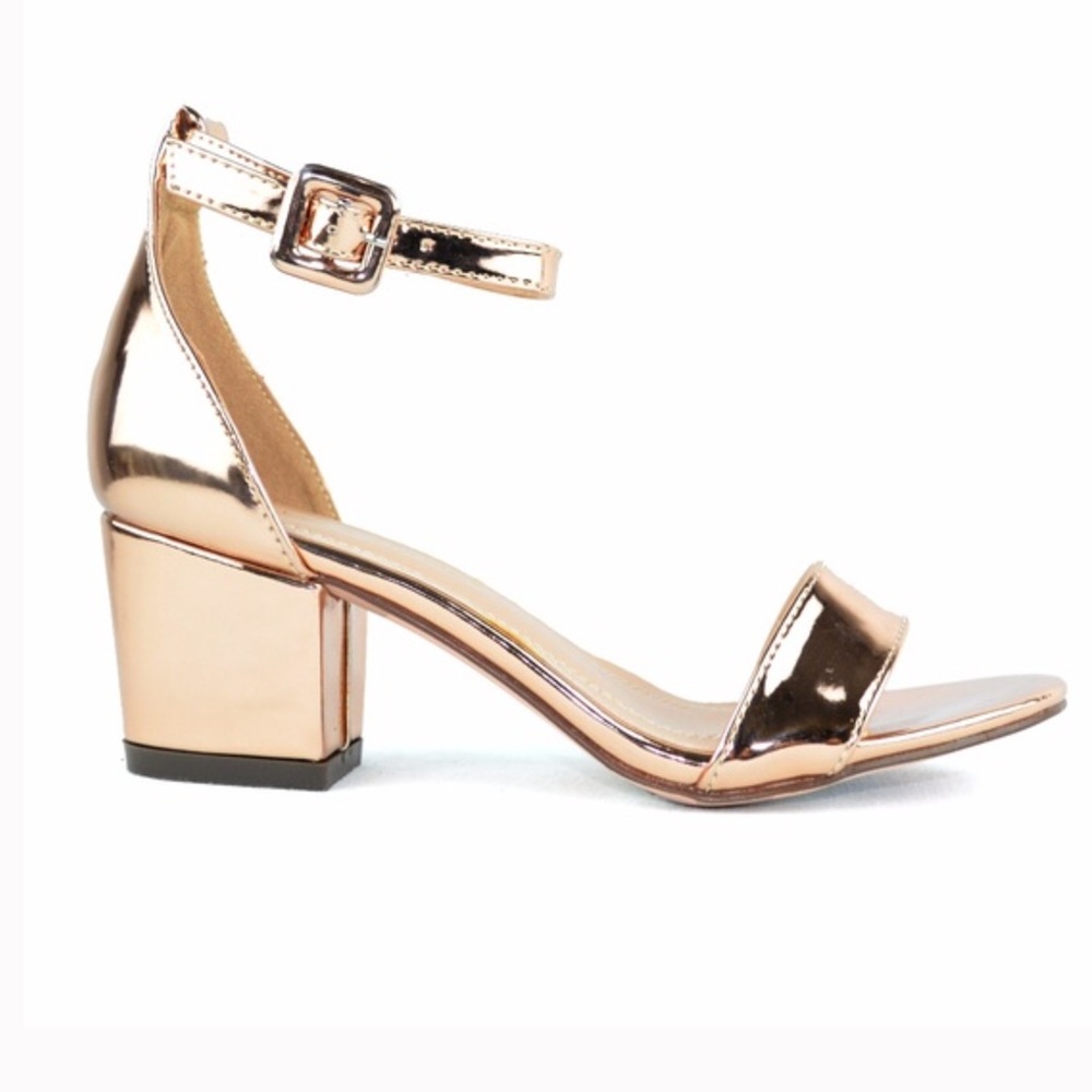 Rose Gold heeled sandal Brand New